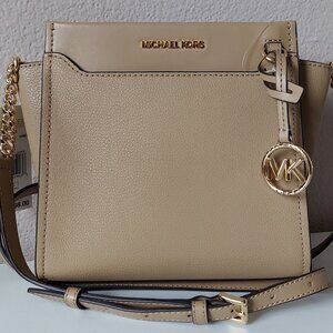MICHAEL MICHAEL KORS Graham Medium North South Leather Messenger NWT